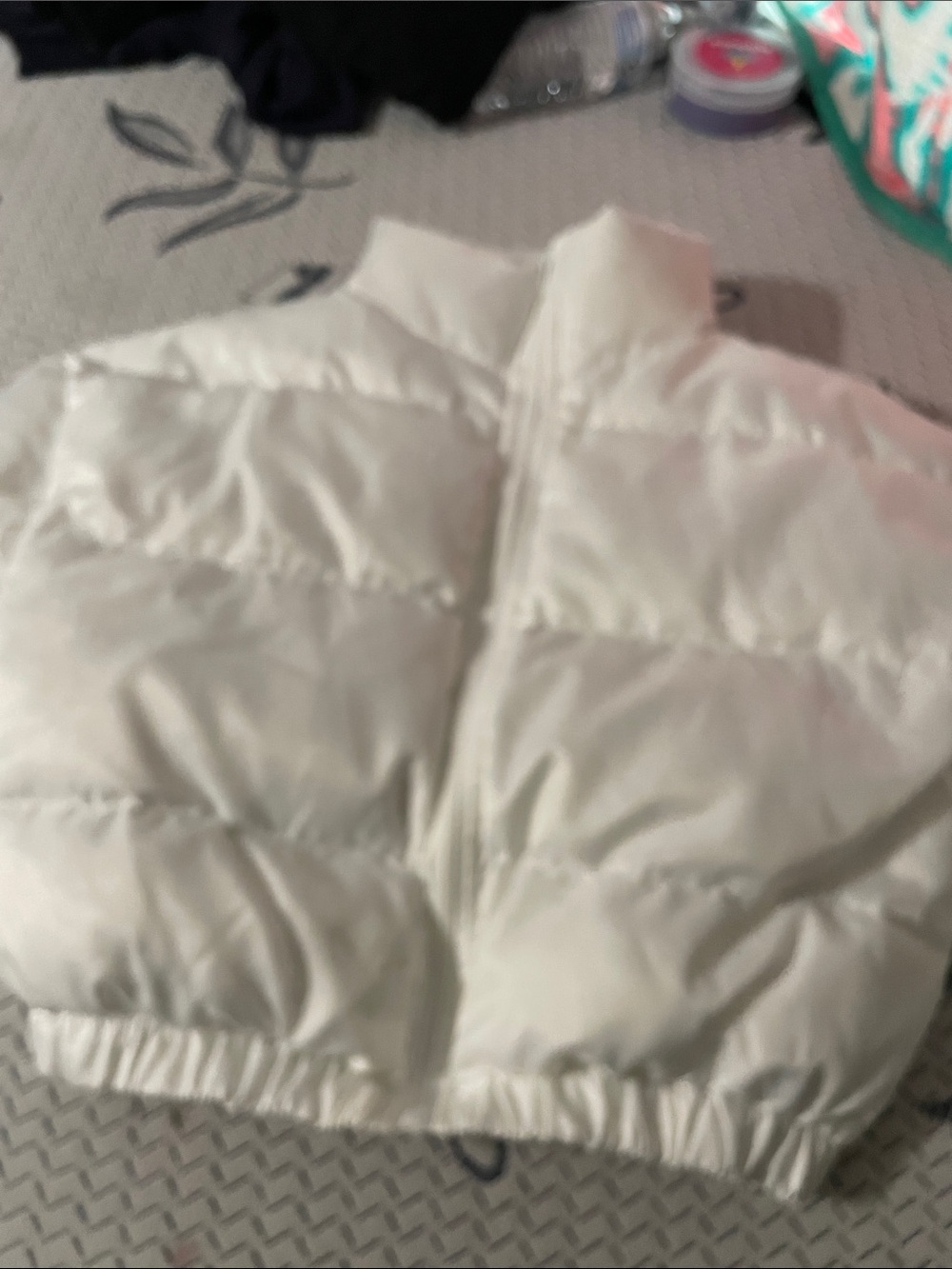 SHEIN White Puffer Vest Jacket